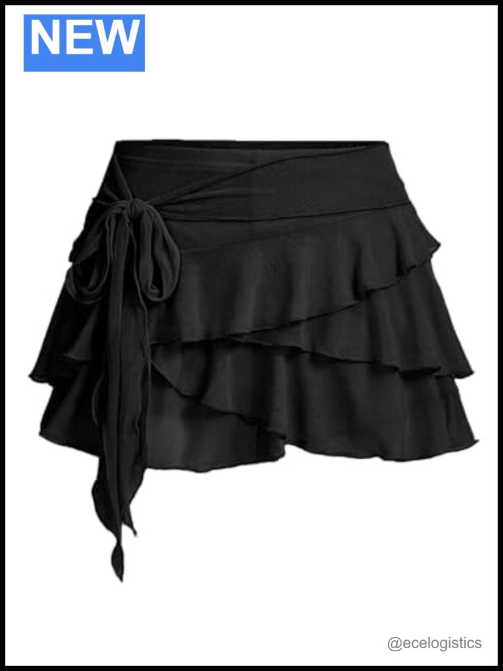 Y2K Mesh Flowy Pleated Skort with Shorts Mini Ruffle Cute Low Rise